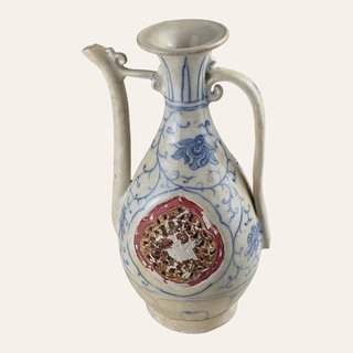 Chu Dau Blue and White Reticulated ' Dragon' Ewer
