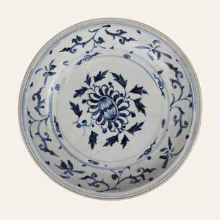 Chu Dau Blue and White 'Chrysanthemum' Plate
