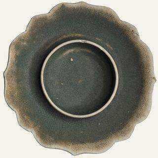 Rare Vietnamese Green-Glazed Foliate Cup Stand