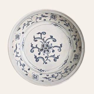 Chu Dau Blue and White 'Floral Spray' Dish