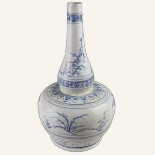 Rare Chu Dau Blue and White Double-Gourd Bottle Vase