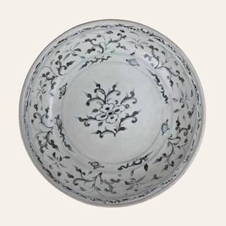 Chu Dau Blue and White 'Floral Spray' Dish