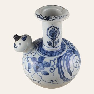 Japanese Blue and White Kendi Water Vessel