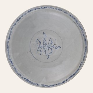 Blue and White Stoneware Dish